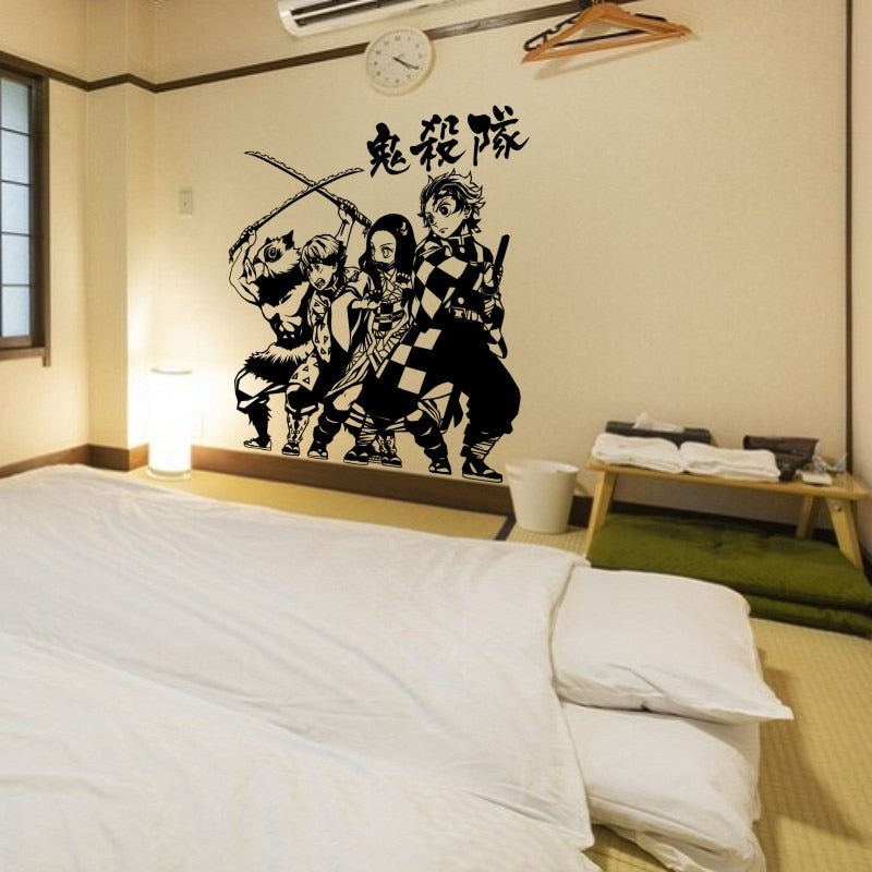 Demon Slayer Wall Decal Kimetsu no Yaiba Vinyl Wall Stickers Decal Decor Home Decoration Anime Car Sticker