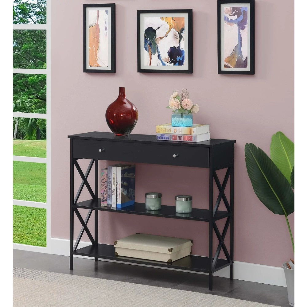 Convenience Concepts Tucson 1 Drawer Console Table, 368353008 Living Room Cabinets