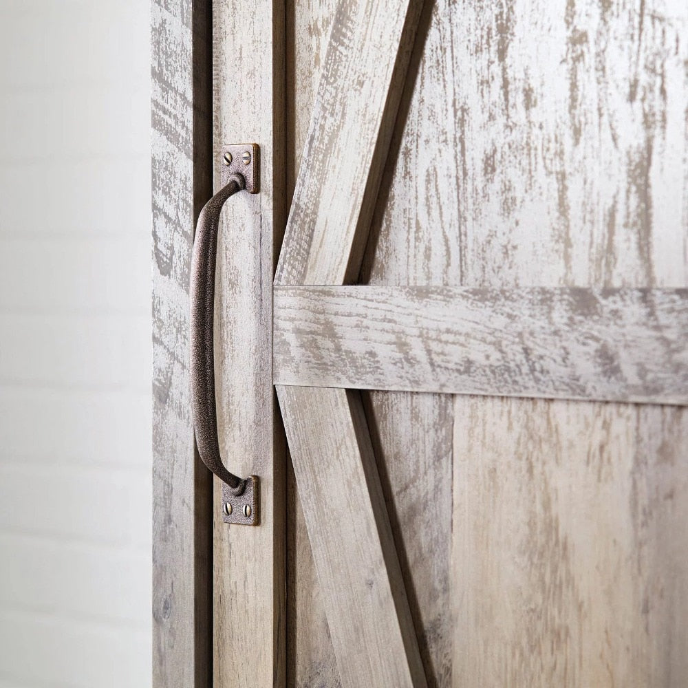 Better Homes & Gardens 66" Modern Farmhouse Bookcase Storage Cabinet Rustic Gray Finish