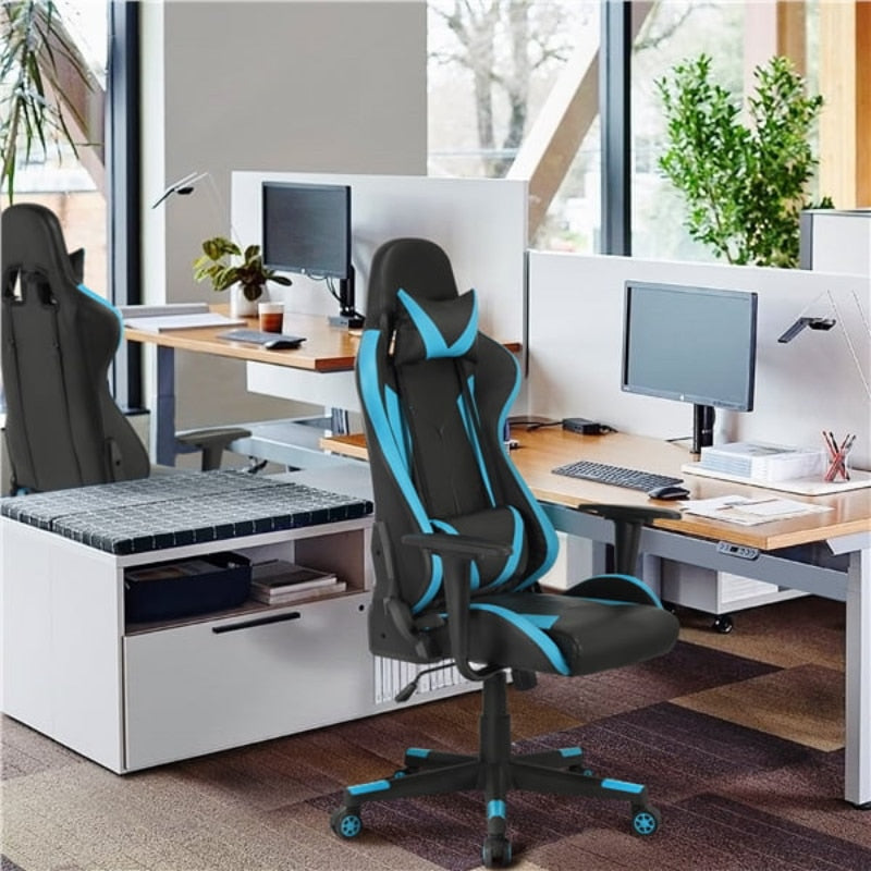 Executive Chair with Adjustable Height, 330.7 lb. Capacity, Neon Blue