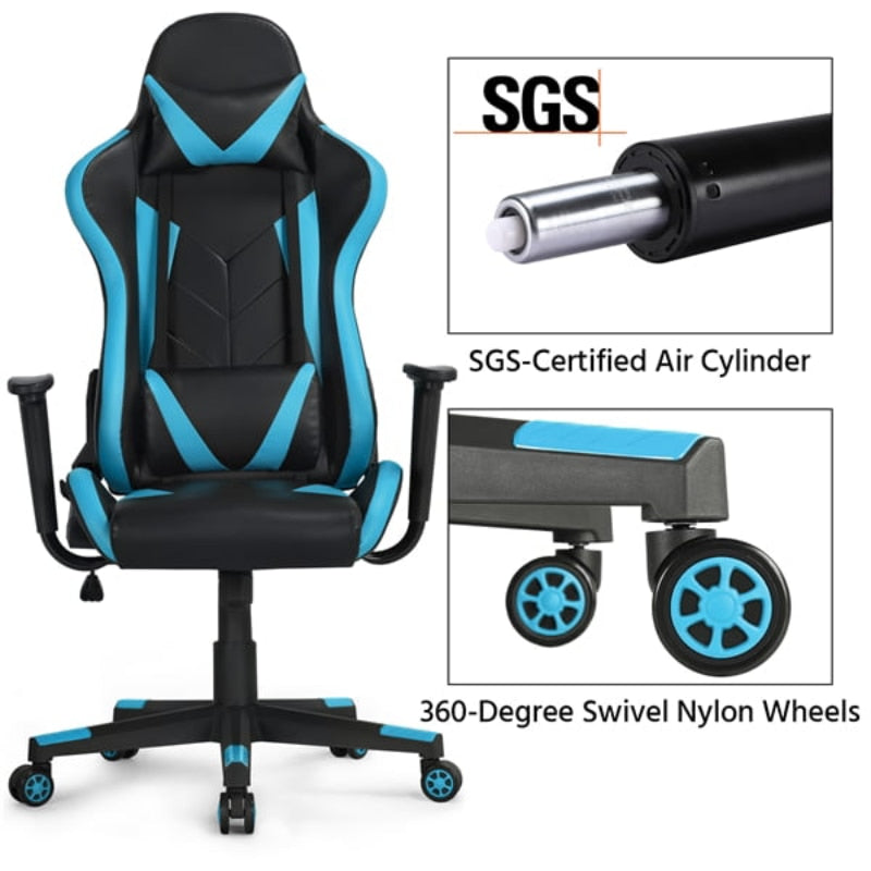 Executive Chair with Adjustable Height, 330.7 lb. Capacity, Neon Blue