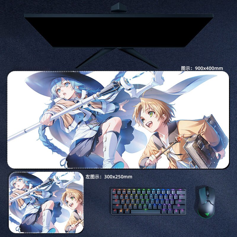 Mushoku Tensei Jobless Reincarnation Mouse Pad Eris Boreas Roxy Sylphiette Anime MousePad Manga PC Gaming Accessories Desk Mats