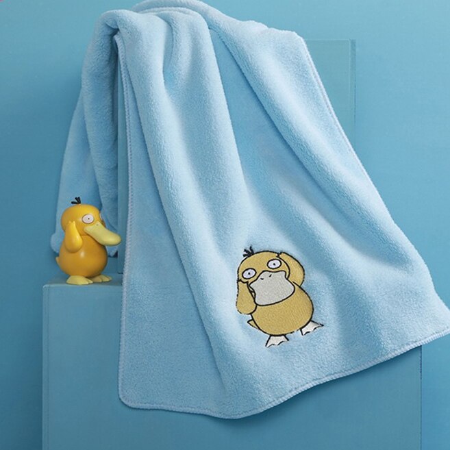 Pokemon Hand Towel Coral Fleece Towel Soft Strong Water Absorption Pikachu No Shedding Household Products Baby Shower
