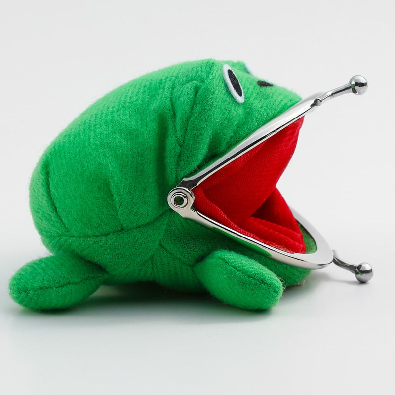 Naruto Wallet Anime Frog Wallet Coin Purse Key Chain Cute Plush Green Frog Cartoon Cosplay Purse For Women Bag Accessories