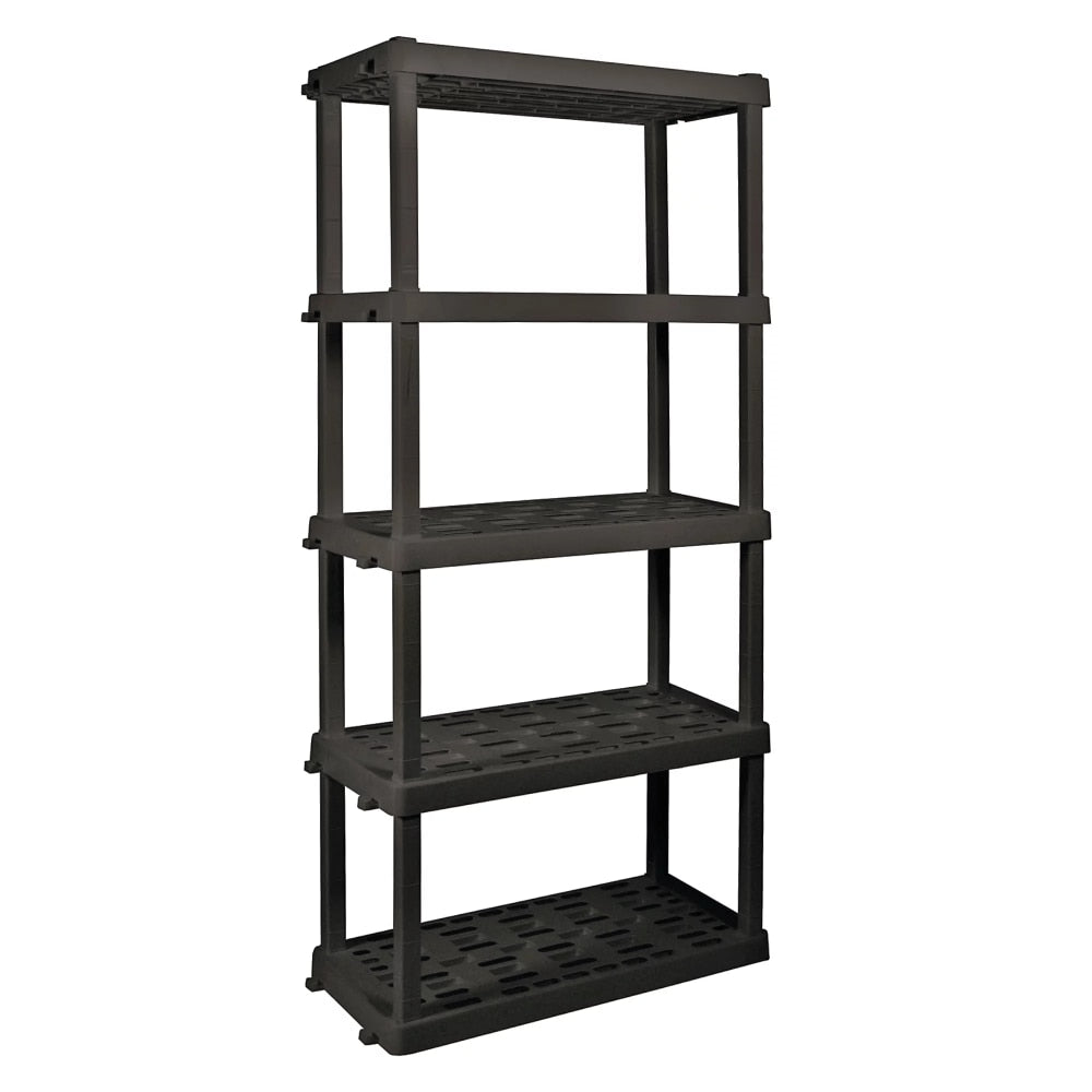 Pack of 2 Storage Shelving, Black 750 lbs Capacity