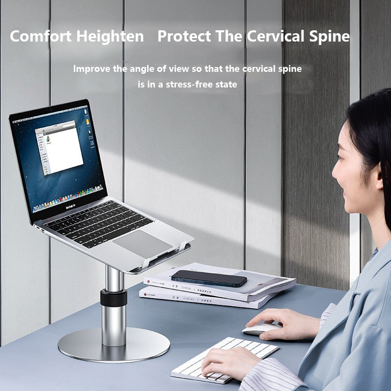 High Angle Laptop Stand Aluminum 360 Rotating Dj Laptop Bracket Adjustable
