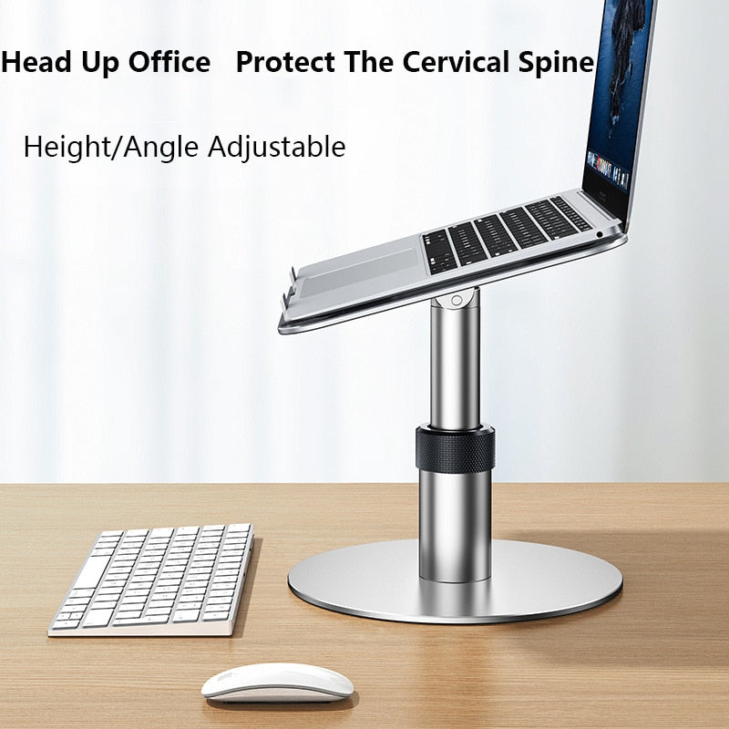 High Angle Laptop Stand Aluminum 360 Rotating Dj Laptop Bracket Adjustable