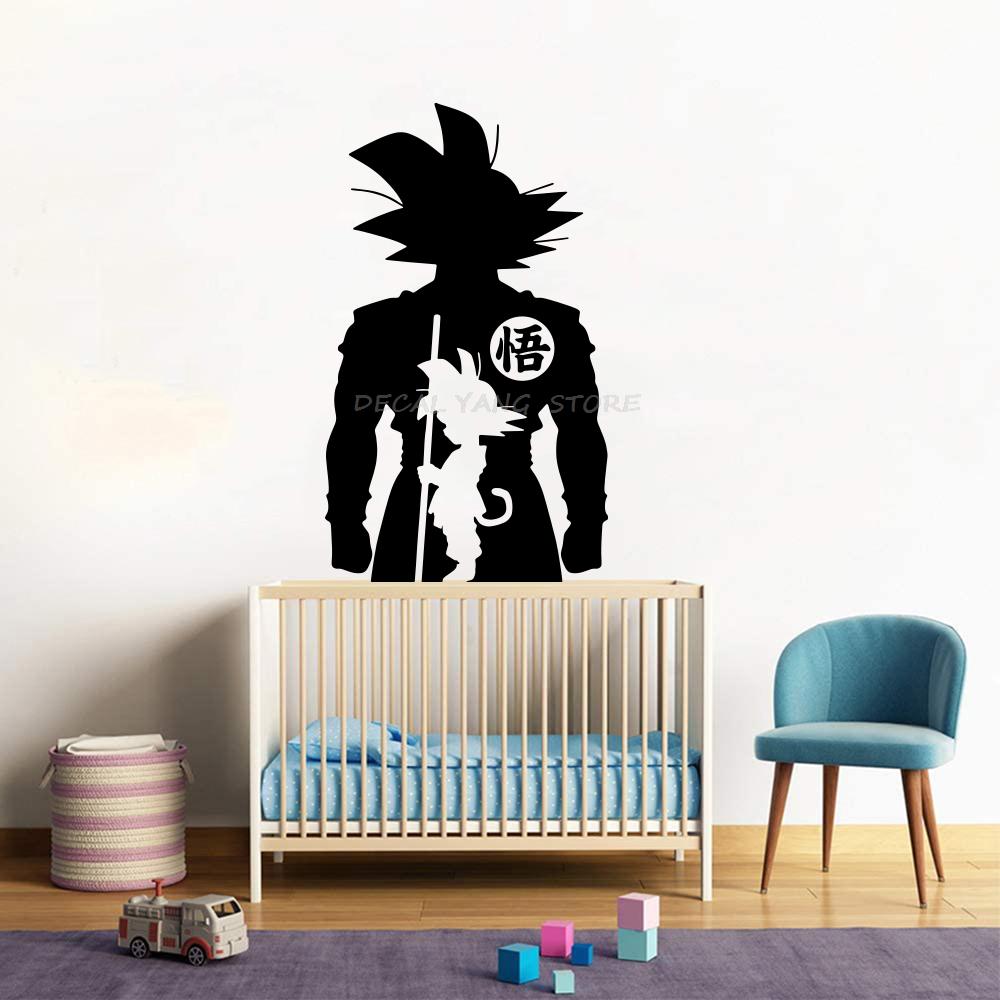 Teen Kids Baby Nursery Vinyl Home Decor Cartoon Japanese Anime Hero Wall Sticker Playroom Kids Room Comic Wall Sticker  F8