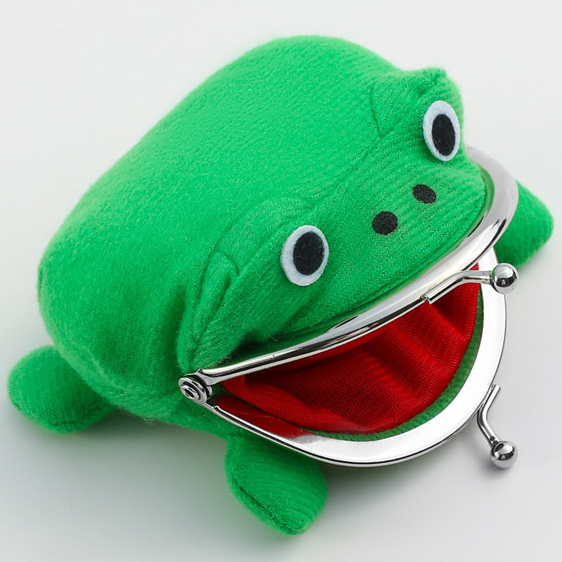 Naruto Wallet Anime Frog Wallet Coin Purse Key Chain Cute Plush Green Frog Cartoon Cosplay Purse For Women Bag Accessories