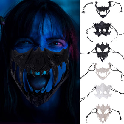 Skull Face Cosplay Anime Mask Horror Game Y2k Accessories Set For Adult Kid New Props Cosplays Costume Fit Party Halloween Gifts