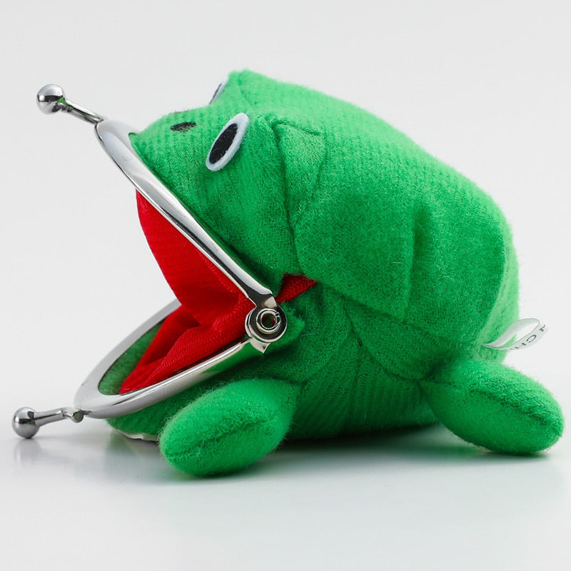 Naruto Wallet Anime Frog Wallet Coin Purse Key Chain Cute Plush Green Frog Cartoon Cosplay Purse For Women Bag Accessories