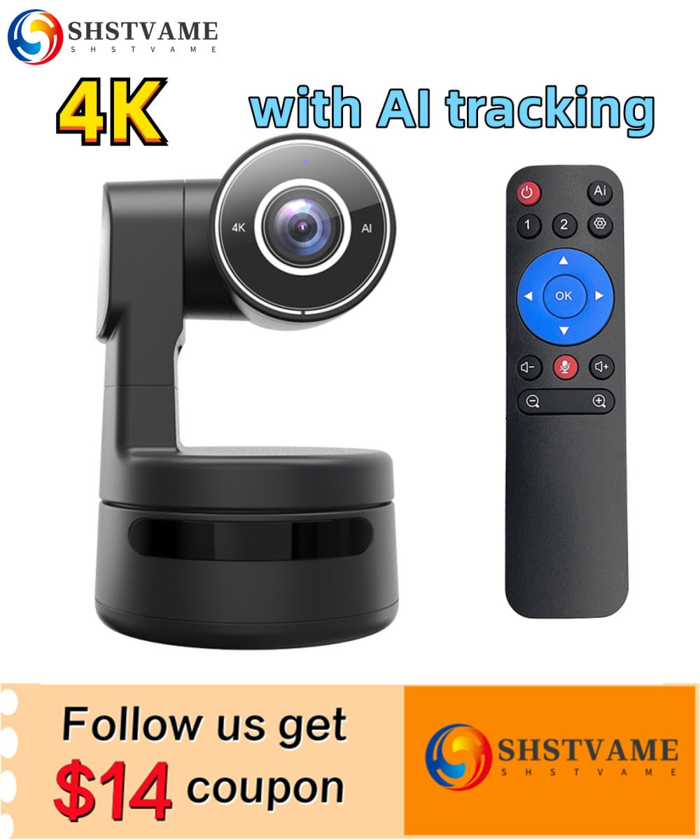 2K/4K Webcam Auto Track with Mics