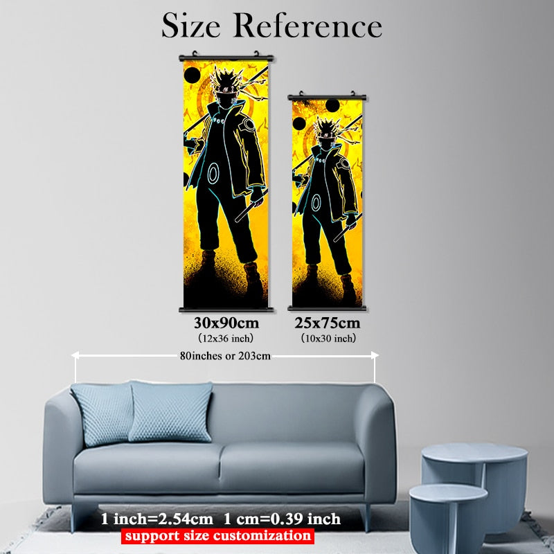 Naruto Canvas Home Decoration Uzumaki Naruto Poster Print Uchiha Sasuke Pictures Anime Wall Art Scroll Hanging Painting Bedroom