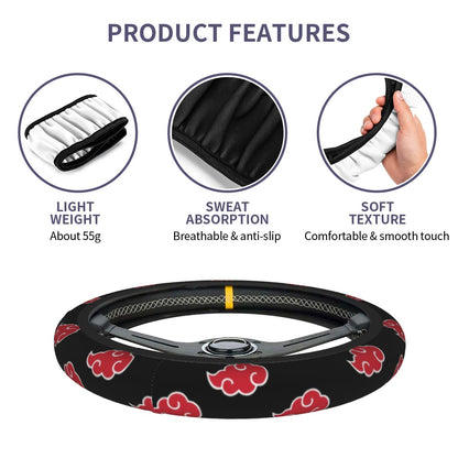 Car Steering Wheel Cover Red Cloud Uchiha Itachi Sasuke