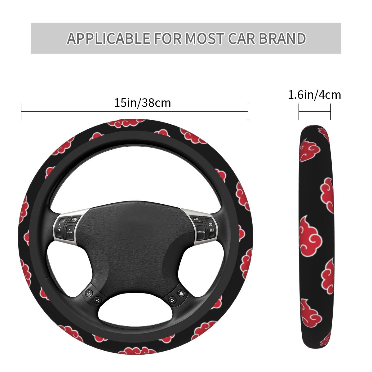 Car Steering Wheel Cover Red Cloud Uchiha Itachi Sasuke