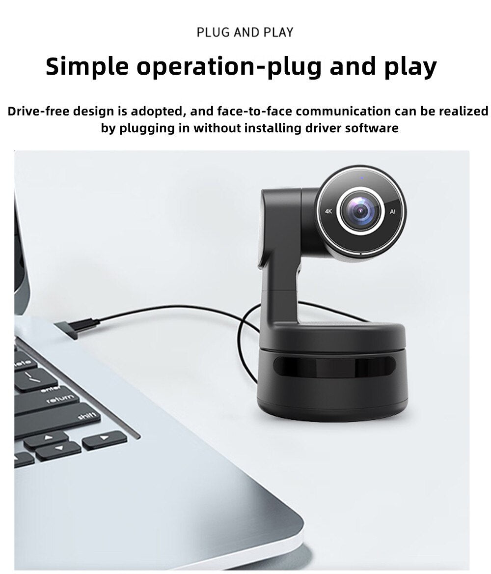 2K/4K Webcam Auto Track with Mics