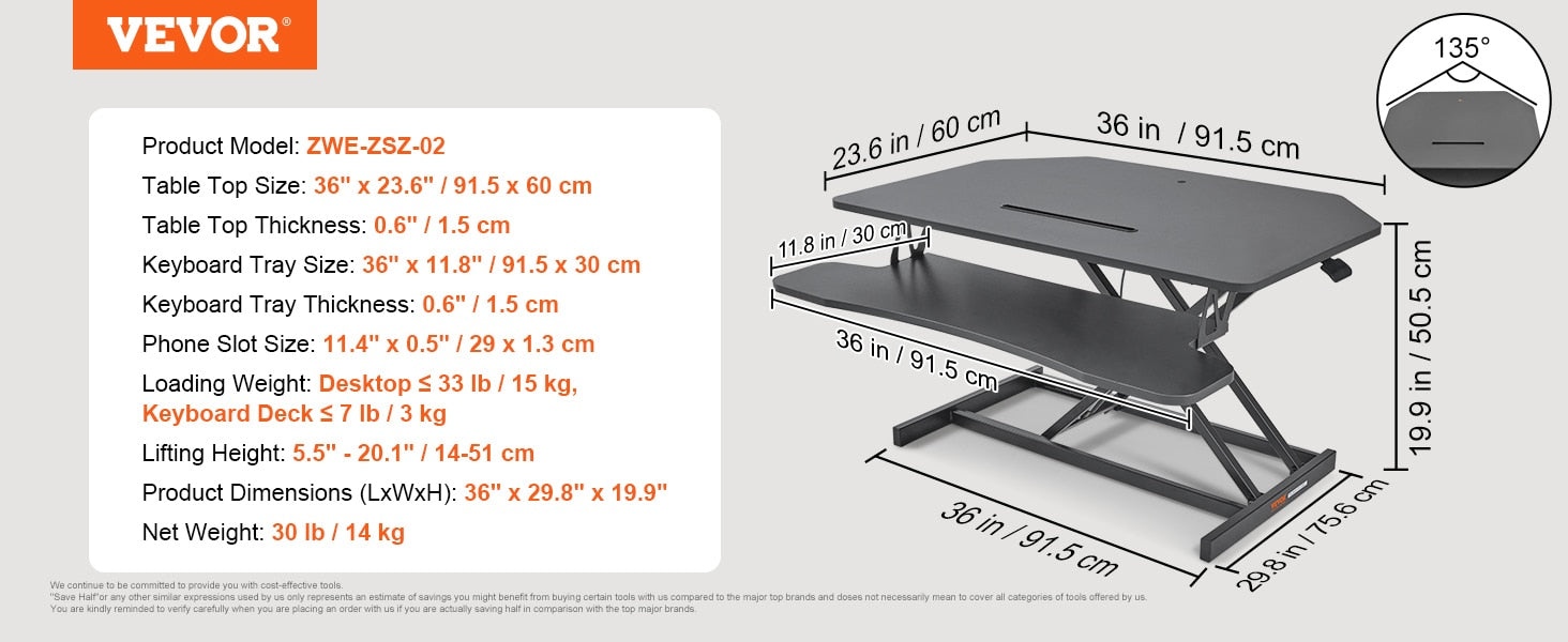 Us top height converter