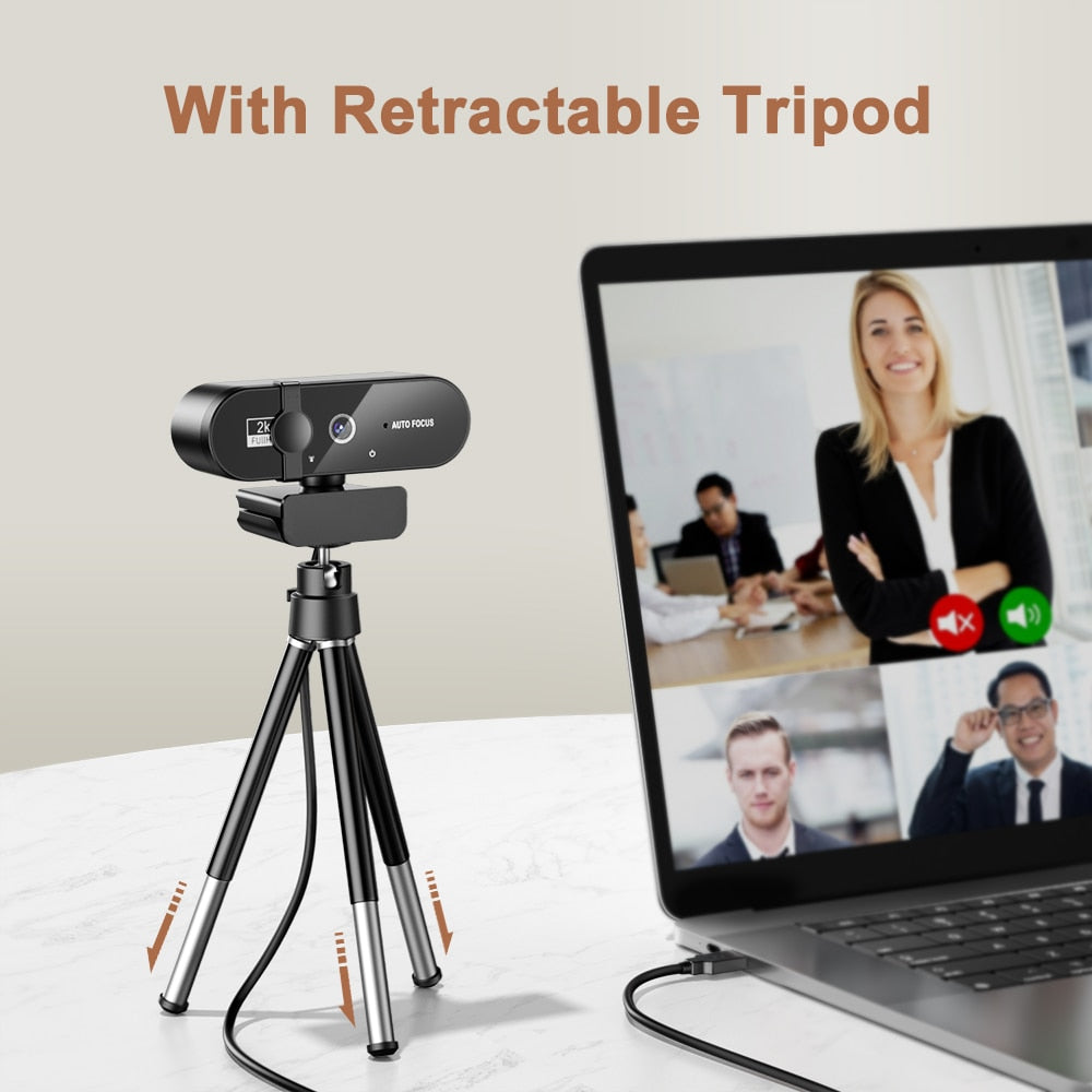 Webcam 4K 2K Web Camera 1080p Mini 30fps Usb Camera Full Hd Web Cam With Microphone Tripod Autofocus Webcam For PC Mac Laptop