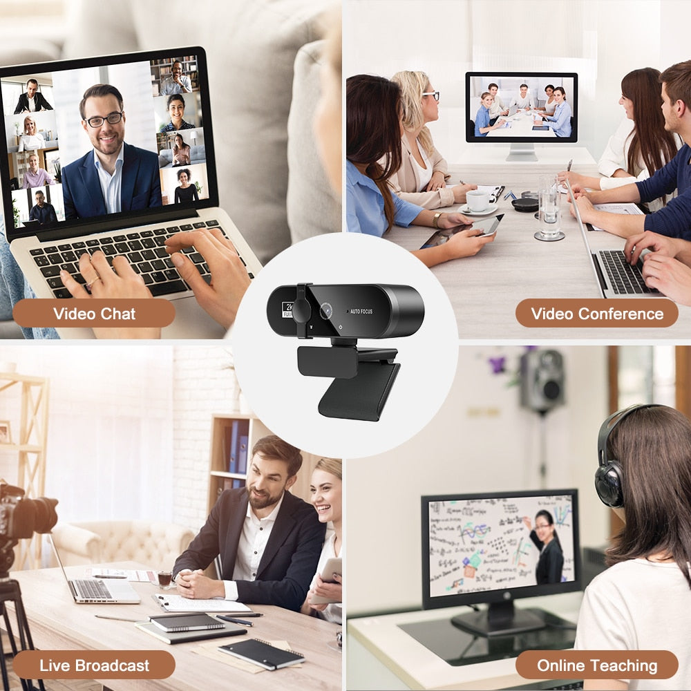 Webcam 4K 2K Web Camera 1080p Mini 30fps Usb Camera Full Hd Web Cam With Microphone Tripod Autofocus Webcam For PC Mac Laptop