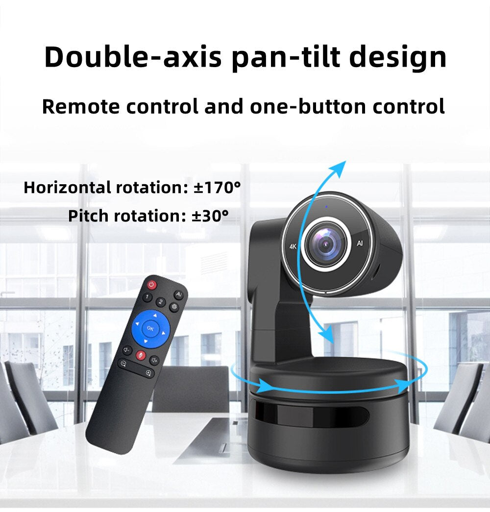 2K/4K Webcam Auto Track with Mics