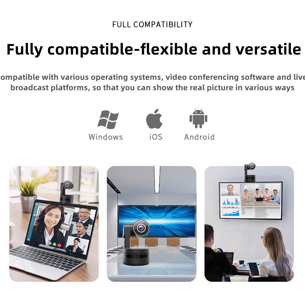 2K/4K Webcam Auto Track with Mics